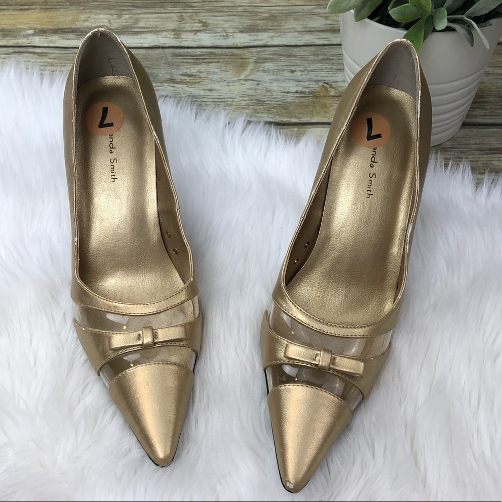 Amanda Smith Gold Delight Pumps Heels Size 7 M